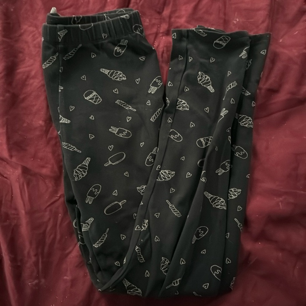 Kids large black ice cream pants